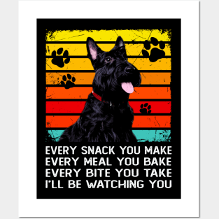 Whisker Whispers Terrier Every Snack You Make Statement Tee Extravaganza Posters and Art